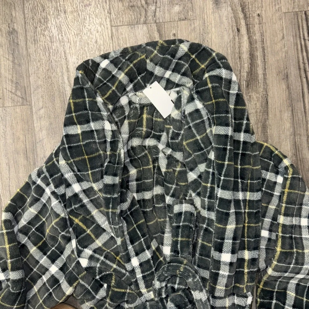L.L. Bean Wicked Plush Luxury Robe Men's XXL Bean of Freeport Plaid $120 NWT